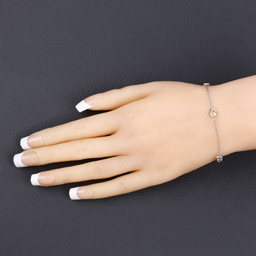 1.83 Carat Genuine Multi Stones .925 Sterling Silver Bracelet Bids.com
