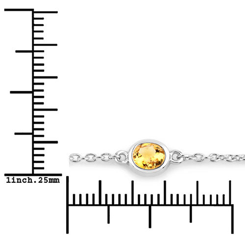1.83 Carat Genuine Multi Stones .925 Sterling Silver Bracelet Bids.com