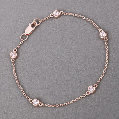 0.45 Carat Genuine Morganite .925 Sterling Silver Bracelet Bids.com