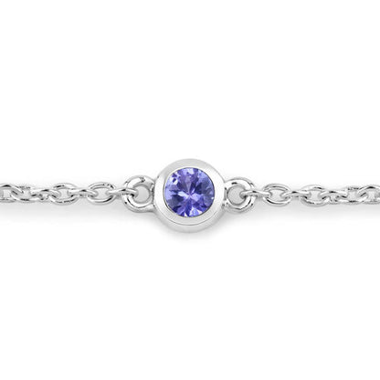 0.50 Carat Genuine Tanzanite .925 Sterling Silver Bracelet Bids.com