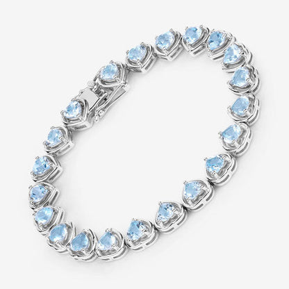 10.50 Carat Genuine Blue Topaz .925 Sterling Silver Bracelet Bids.com