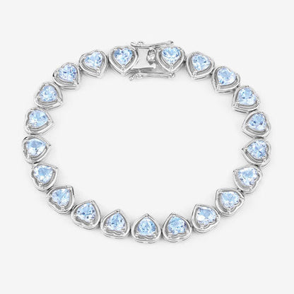 10.50 Carat Genuine Blue Topaz .925 Sterling Silver Bracelet Bids.com