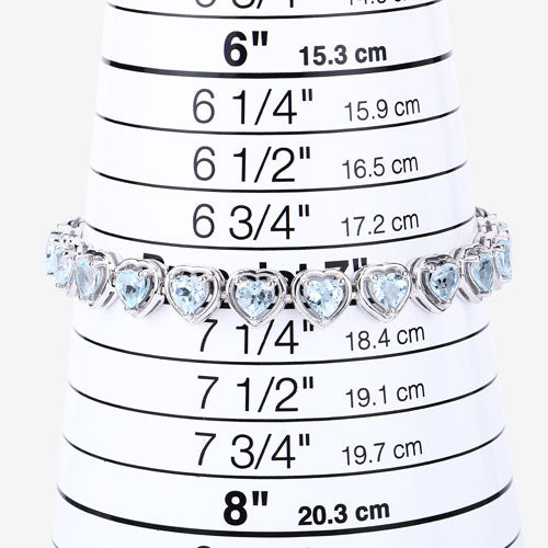 10.50 Carat Genuine Blue Topaz .925 Sterling Silver Bracelet Bids.com