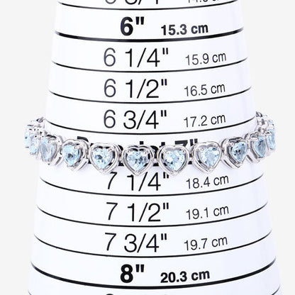 10.50 Carat Genuine Blue Topaz .925 Sterling Silver Bracelet Bids.com