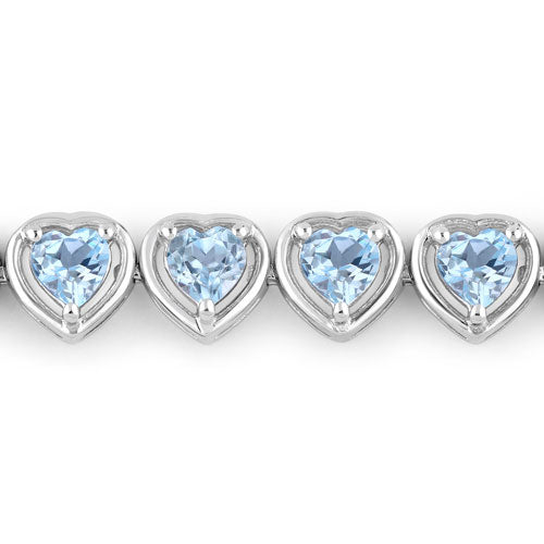 10.50 Carat Genuine Blue Topaz .925 Sterling Silver Bracelet Bids.com