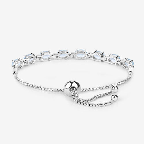 7.60 Carat Genuine Blue Topaz .925 Sterling Silver Bracelet Bids.com
