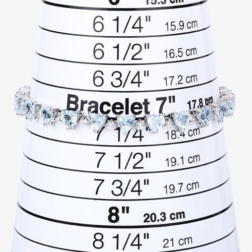 11.62 Carat Genuine Blue Topaz and White Diamond .925 Sterling Silver Bracelet Bids.com