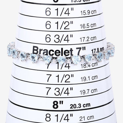 11.62 Carat Genuine Blue Topaz and White Diamond .925 Sterling Silver Bracelet Bids.com