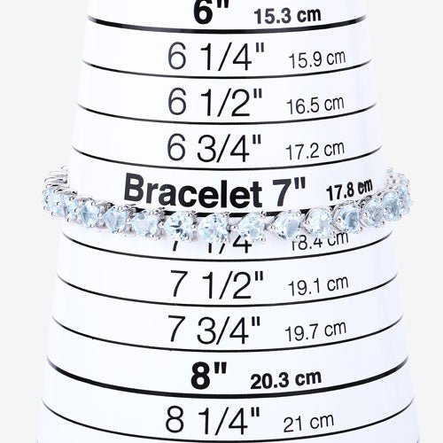 15.50 Carat Genuine Blue Topaz .925 Sterling Silver Bracelet Bids.com