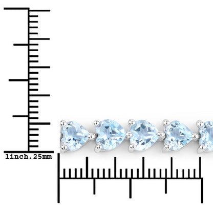 15.50 Carat Genuine Blue Topaz .925 Sterling Silver Bracelet Bids.com