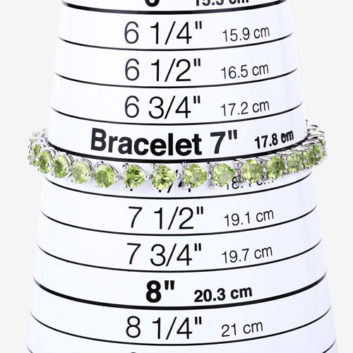 13.64 Carat Genuine Peridot .925 Sterling Silver Bracelet Bids.com