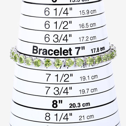 13.64 Carat Genuine Peridot .925 Sterling Silver Bracelet Bids.com