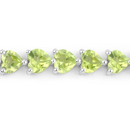 13.64 Carat Genuine Peridot .925 Sterling Silver Bracelet Bids.com