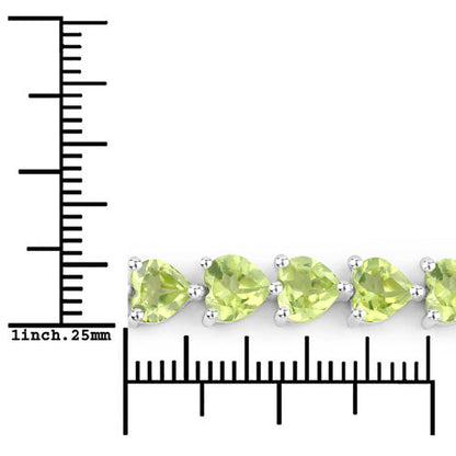 13.64 Carat Genuine Peridot .925 Sterling Silver Bracelet Bids.com