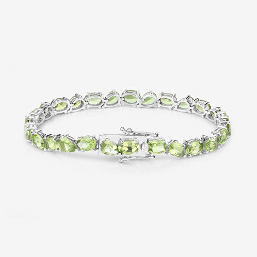 21.37 Carat Genuine Peridot .925 Sterling Silver Bracelet Bids.com