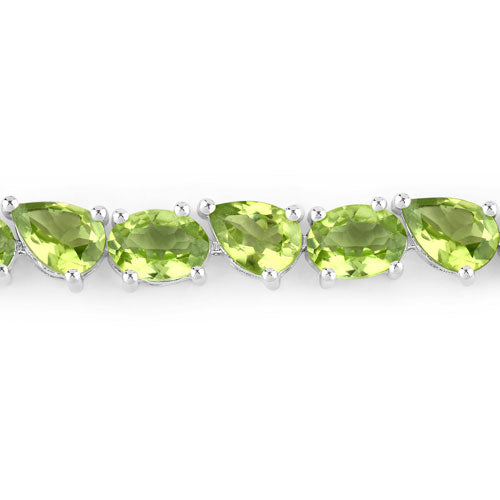 21.37 Carat Genuine Peridot .925 Sterling Silver Bracelet Bids.com