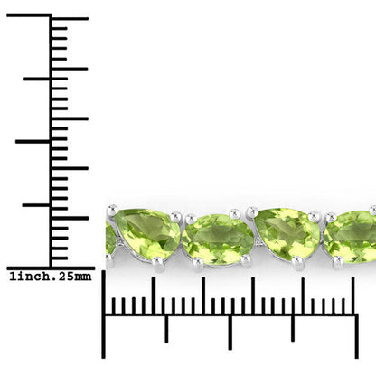21.37 Carat Genuine Peridot .925 Sterling Silver Bracelet Bids.com