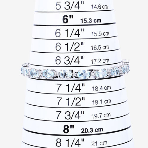 12.83 Carat Genuine Blue Topaz and White Topaz .925 Sterling Silver Bracelet Bids.com