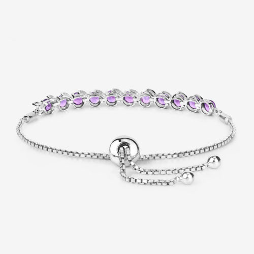 2.64 Carat Genuine Amethyst .925 Sterling Silver Bracelet Bids.com