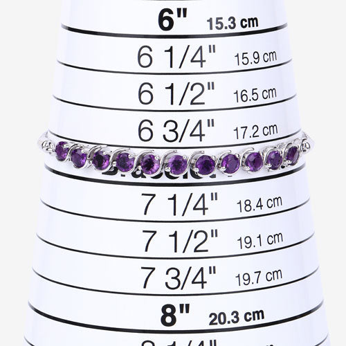 2.64 Carat Genuine Amethyst .925 Sterling Silver Bracelet Bids.com