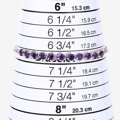 2.64 Carat Genuine Amethyst .925 Sterling Silver Bracelet Bids.com