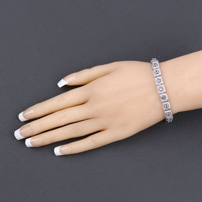1.10 Carat Genuine Tanzanite .925 Sterling Silver Bracelet Bids.com