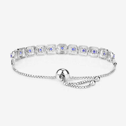 1.10 Carat Genuine Tanzanite .925 Sterling Silver Bracelet Bids.com