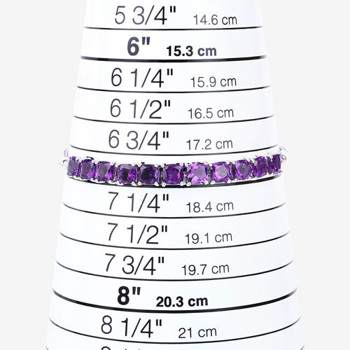 6.05 Carat Genuine Amethyst .925 Sterling Silver Bracelet Bids.com