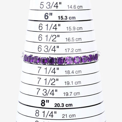 6.05 Carat Genuine Amethyst .925 Sterling Silver Bracelet Bids.com