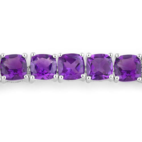 6.05 Carat Genuine Amethyst .925 Sterling Silver Bracelet Bids.com