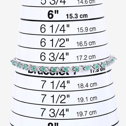 0.72 Carat Genuine Emerald .925 Sterling Silver Bracelet Bids.com