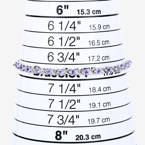 0.91 Carat Genuine Tanzanite .925 Sterling Silver Bracelet Bids.com
