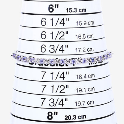 0.91 Carat Genuine Tanzanite .925 Sterling Silver Bracelet Bids.com