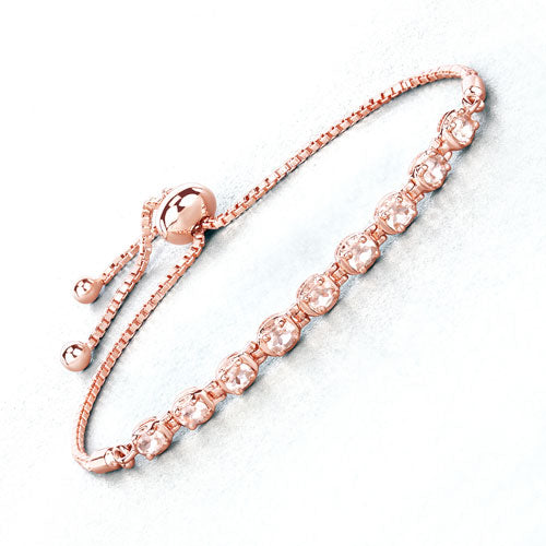 1.35 Carat Genuine Morganite .925 Sterling Silver Bracelet Bids.com