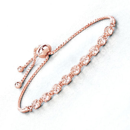1.35 Carat Genuine Morganite .925 Sterling Silver Bracelet Bids.com
