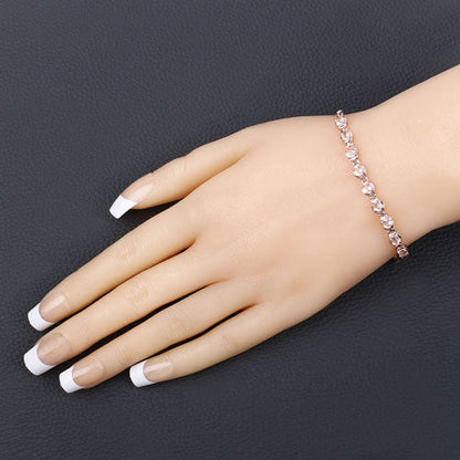 1.35 Carat Genuine Morganite .925 Sterling Silver Bracelet Bids.com