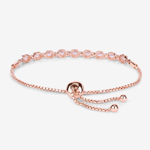 1.35 Carat Genuine Morganite .925 Sterling Silver Bracelet Bids.com