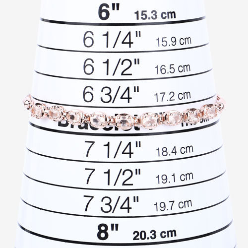 1.35 Carat Genuine Morganite .925 Sterling Silver Bracelet Bids.com