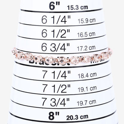 1.35 Carat Genuine Morganite .925 Sterling Silver Bracelet Bids.com