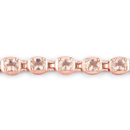 1.35 Carat Genuine Morganite .925 Sterling Silver Bracelet Bids.com
