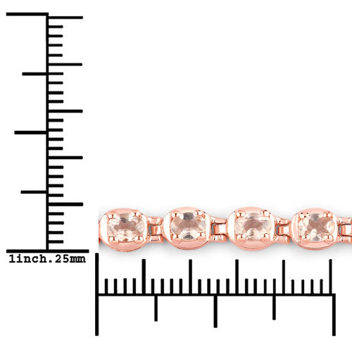 1.35 Carat Genuine Morganite .925 Sterling Silver Bracelet Bids.com