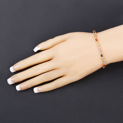 1.83 Carat Genuine Multi Sapphire .925 Sterling Silver Bracelet Bids.com