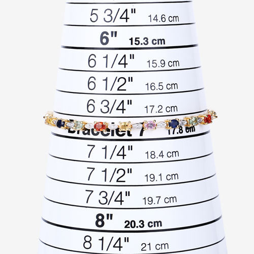 1.83 Carat Genuine Multi Sapphire .925 Sterling Silver Bracelet Bids.com