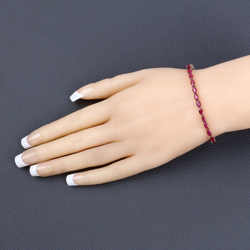 9.18 Carat Genuine Ruby 10K Yellow Gold Bracelet Bids.com