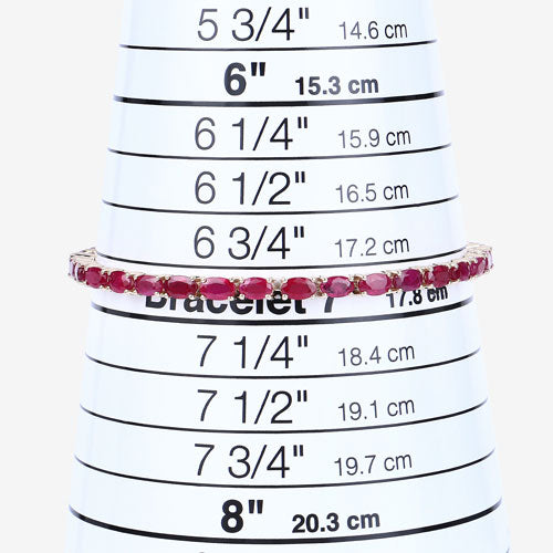 9.18 Carat Genuine Ruby 10K Yellow Gold Bracelet Bids.com