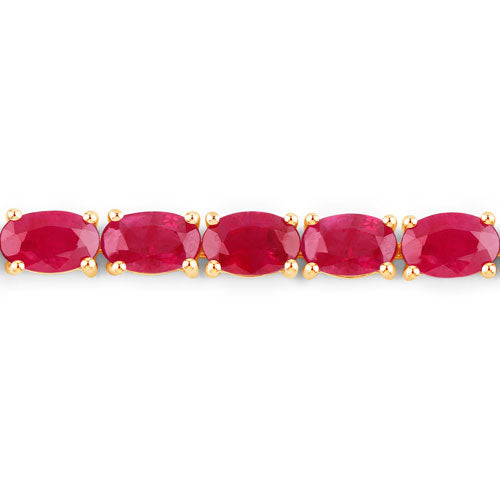9.18 Carat Genuine Ruby 10K Yellow Gold Bracelet Bids.com