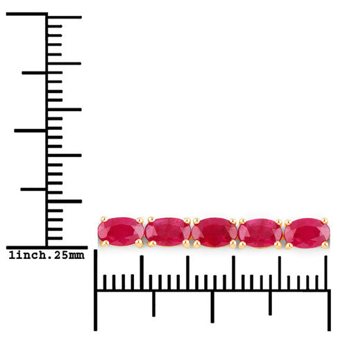 9.18 Carat Genuine Ruby 10K Yellow Gold Bracelet Bids.com