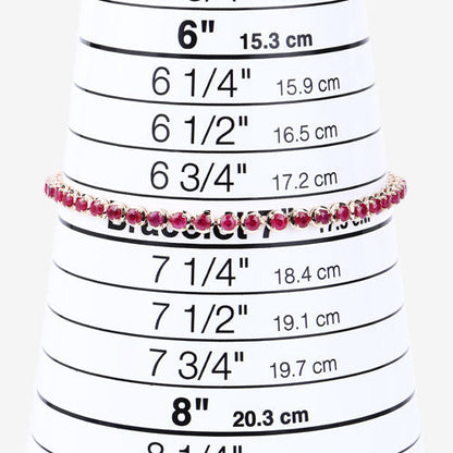 3.13 Carat Genuine Mozambique Ruby 14K Yellow Gold Bracelet Bids.com