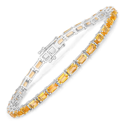 12.80 Carat Genuine Citrine .925 Sterling Silver Bracelet Bids.com