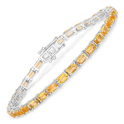 12.80 Carat Genuine Citrine .925 Sterling Silver Bracelet Bids.com